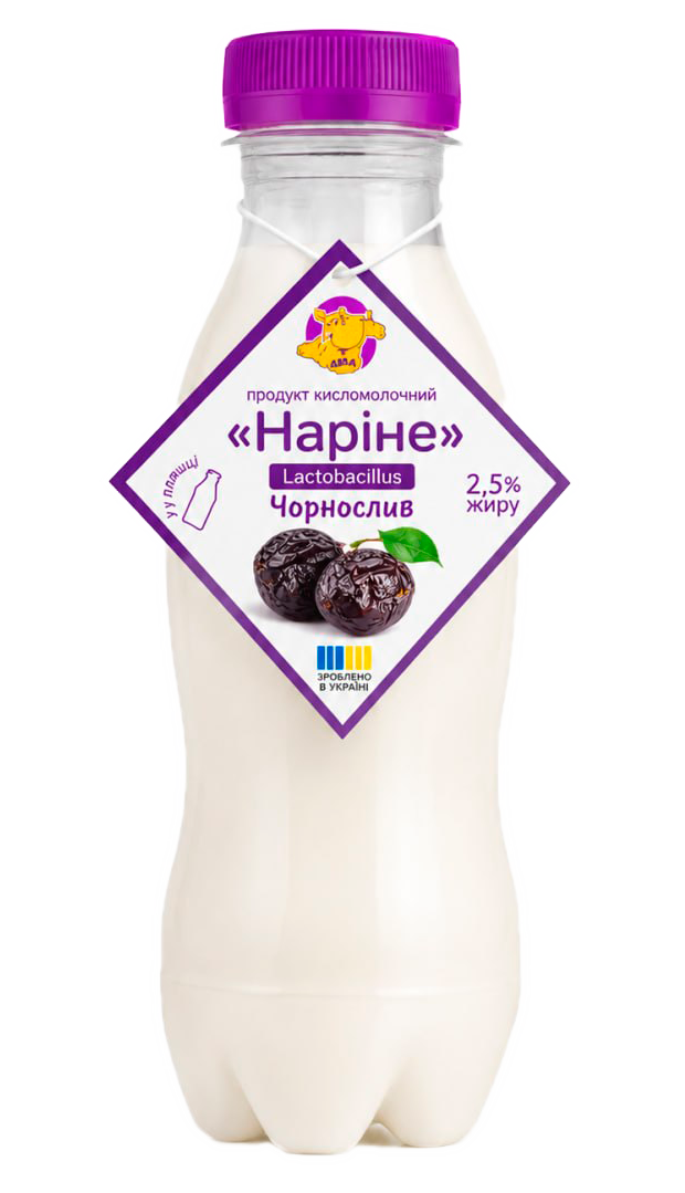 Продукт кисломолочний «Narine чорнослив» 2,5% жиру