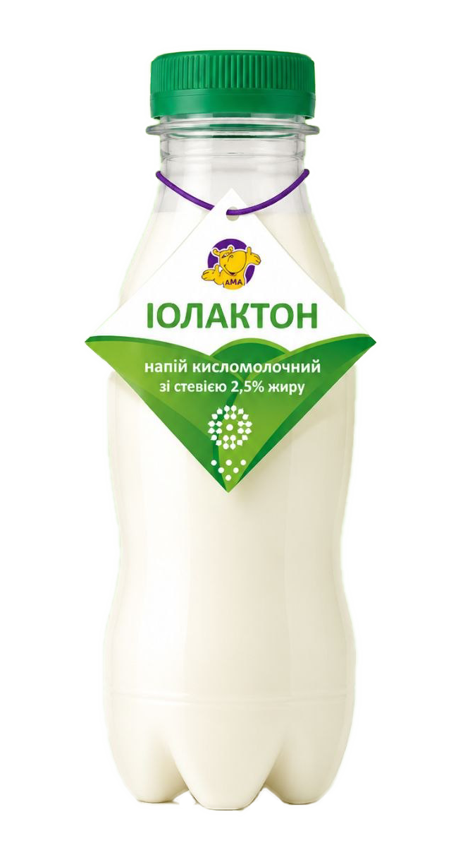 Напій кисломолочний «Іолактон» зі стевією 2,5% жиру