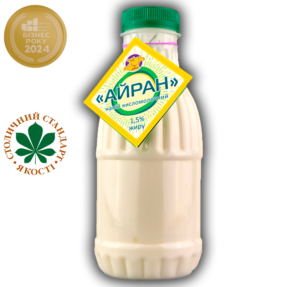 Напій кисломолочний «Айран» 1,5% жиру