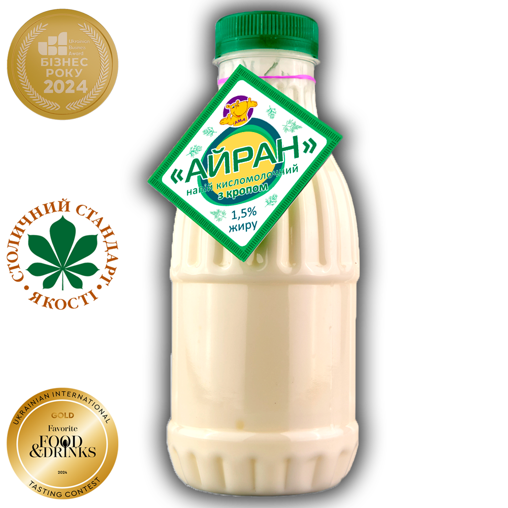Напій кисломолочний «Айран з маслом кропу» 1,5% жиру
